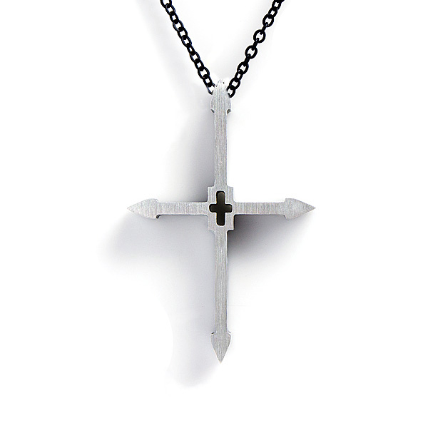 pendant fashion cross k2 in Raw ground style aluminium